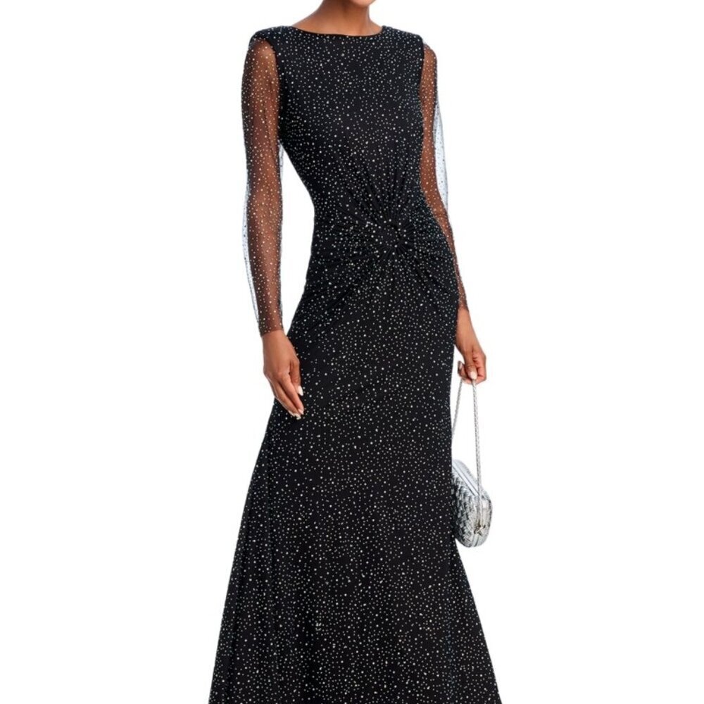 Aqua x Wicked Embellished Twist Maxi Dress Size M NWT